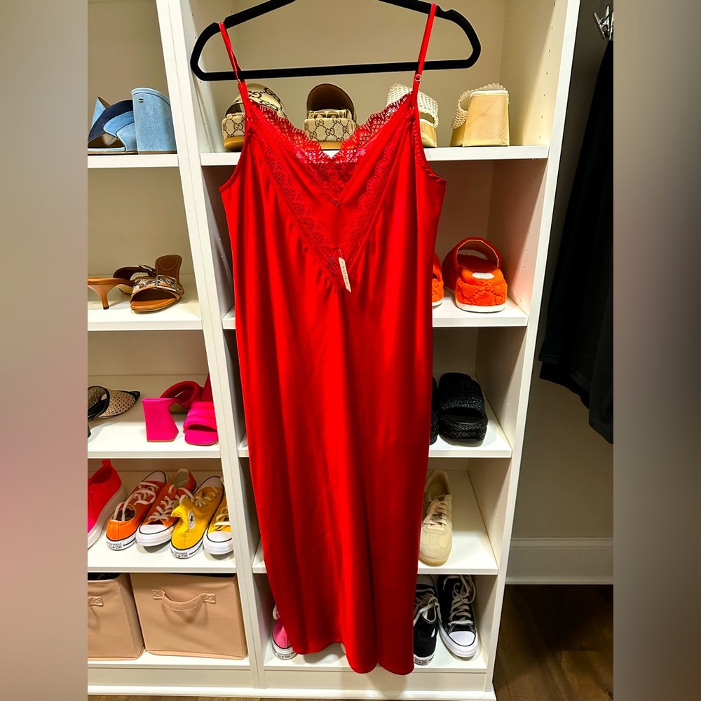 NWT Soma Intimates satin and lace long gown size M